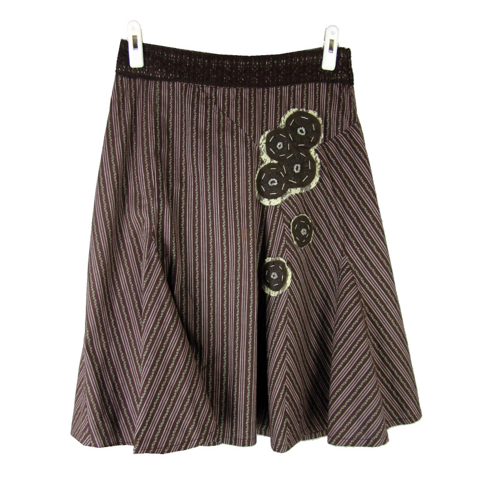 Free People Stretch Cotton Applique Skirt - 2